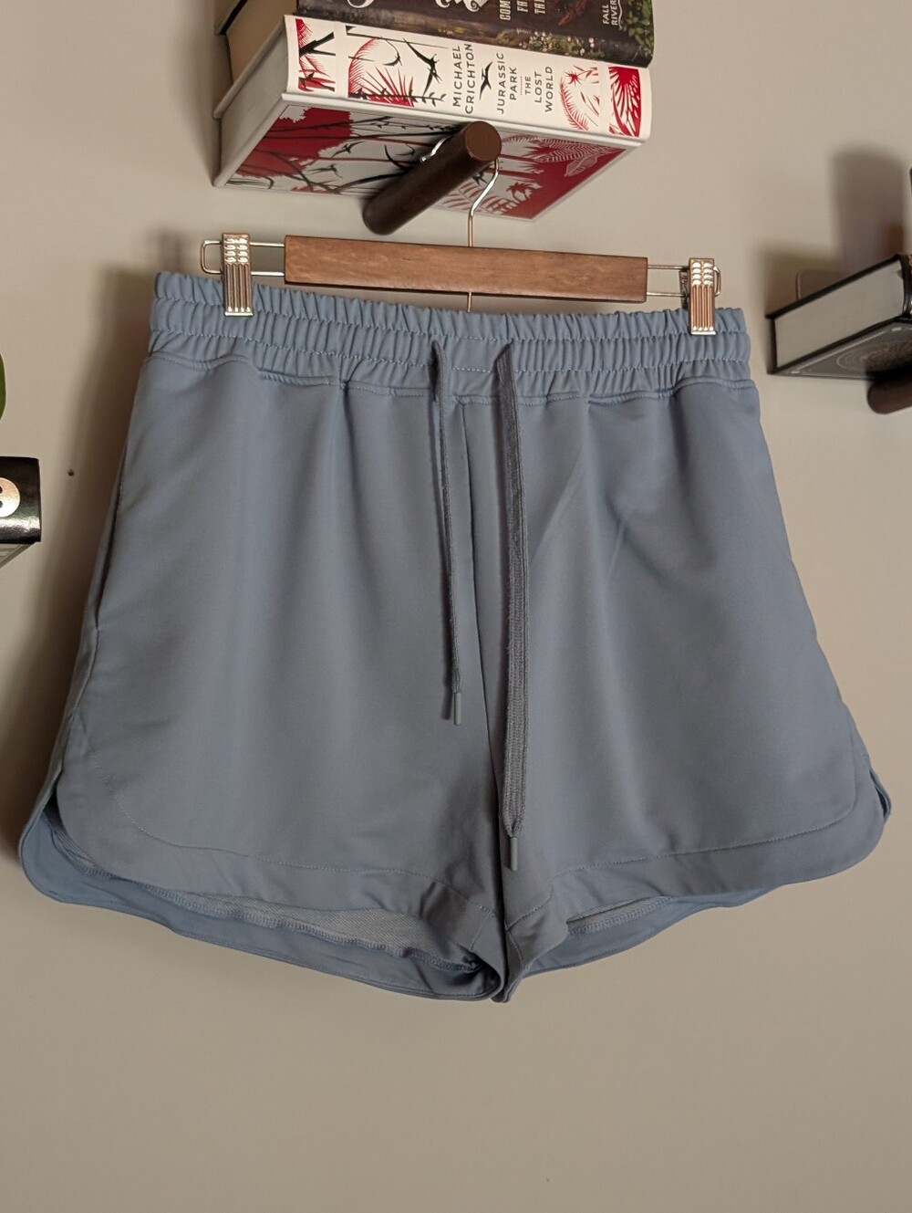 Blue Athletic High Waist Shorts - Size Large
